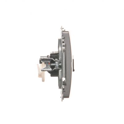 Simon Basic Gniazdo komputerowe RJ45 kategoria 6 podwójne z przesłoną przeciwkurzową . Montaż na łapki lub wkręty stal inox BM62.01/21 KONTAKT (BM62.01/21)