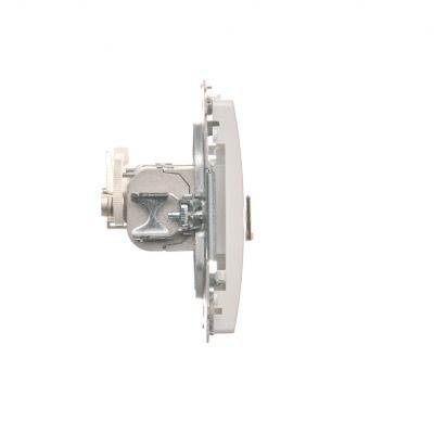 Simon Basic Gniazdo komputerowe RJ45 kategoria 6 podwójne ekranowane z przesłoną przeciwkurzową . Montaż na łapki lub wkręty biały BM62E.01/11 KONTAKT (BM62E.01/11)