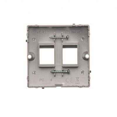 Simon Basic Pokrywa gniazd teleinformatycznych na Keystone płaska podwójna. Montaż gniazda na wkręty do puszki stal inox BMGK1P/21 KONTAKT (BMGK1P/21)