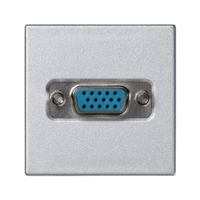 Simon Connect Płytka K45 złącza VGA (D-Sub 15) 45x45mm + wkład zaciski śrubowe aluminium K100B/8 KONTAKT (K100B/8)