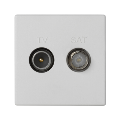 Simon Connect Gniazdo K45 TV-SAT 5-2400 MHz 2dB czysta biel K130A/9 KONTAKT (K130A/9)