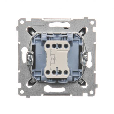 Simon 54 Łącznik pojedynczy jednobiegunowy z podświetleniem LED szybkozłączka brąz mat DW1L.01/46 KONTAKT (DW1L.01/46)