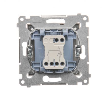 Simon 54 Łącznik świecznikowy z podświetleniem LED i do wersji IP44 10A 250V szybkozłączka brąz mat *Posiada wkładkę DU1W DW5BL.01/46 KONTAKT (DW5BL.01/46)