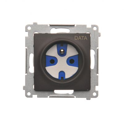 Simon 54 Gniazdo DATA z kluczem uprawniającym 16A 250V zaciski śrubowe brąz mat DGD1.01/46 KONTAKT (DGD1.01/46)