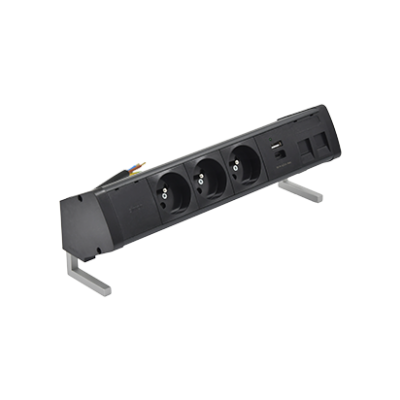 SIMON 480 TS48-430E30BK0-44 Biurkowy zestaw gniazd 3 gn. typ E + ładow. USB A+C i płytka dla 2 złącz 48430E30BK00000-44 KONTAKT (48430E30BK00000-44)