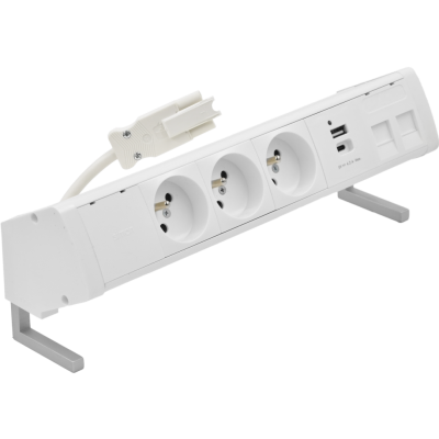 SIMON 480 TS48-410E30BK0-33 Biurkowy zestaw gniazd 3 gn. typ E + ładow. USB A+C i płytka dla 2 złącz 48410E30BK00000-33 KONTAKT (48410E30BK00000-33)