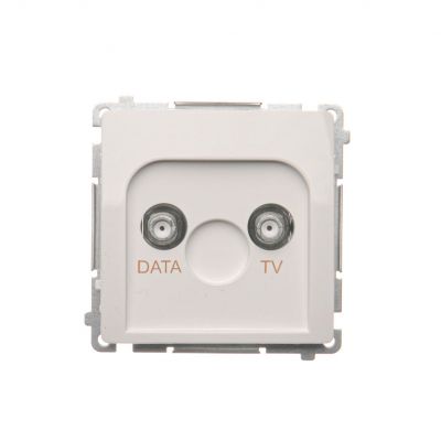 Simon Basic Gniazdo antenowe TV-DATA 1x wejście: 5–1000 MHz biały BMAD1.01/11 KONTAKT (BMAD1.01/11)