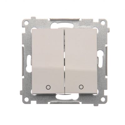 Simon 54 Łącznik dwubiegunowy podwójny 16A 250V zaciski śrubowe biały DW22A.01/11 KONTAKT (DW22A.01/11)