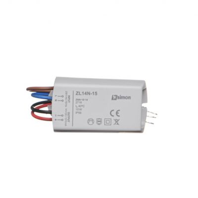 Simon 54 Zasilacz LED natynkowy 14V DC 15W ZL14N-15 KONTAKT (ZL14N-15)