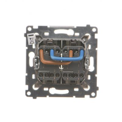 SIMON 54 WMDL-Z10005-041 Łącznik dwubiegunowy podwójny (moduł) 16AX, 250V~, zaciski śrubowe; kremowy DW22A.01/41 KONTAKT (DW22A.01/41)