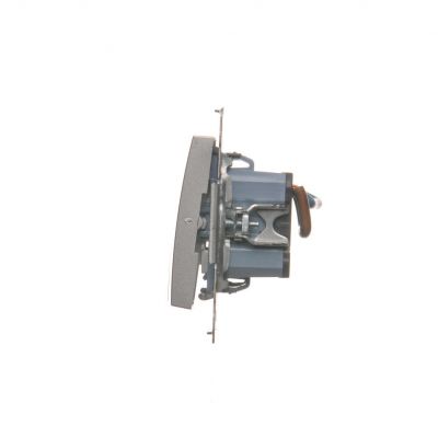Simon 54 Łącznik dwubiegunowy podwójny 16A 250V zaciski śrubowe srebrny mat DW22A.01/43 KONTAKT (DW22A.01/43)