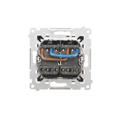 Simon 54 Łącznik dwubiegunowy podwójny 16A 250V zaciski śrubowe antracyt DW22A.01/48 KONTAKT (DW22A.01/48)