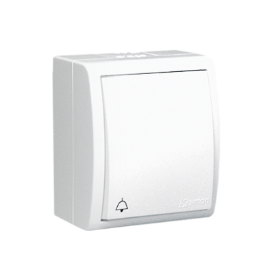 Simon Aquarius Przycisk dzwonek bryzgoszczelny IP54 10A 250V zaciski śrubowe biały AQD1/11 KONTAKT (AQD1/11)