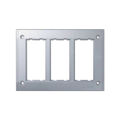 Simon Connect Ramka 3-modułowa do puszki SBM350 6x K45 aluminium SBM302/8 KONTAKT (SBM302/8)