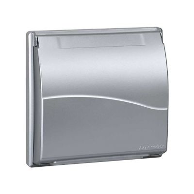 Simon Connect Ramka 2-modułowa do puszki SBM250 z pokrywą 4x K45 aluminium SBMT202/8 KONTAKT (SBMT202/8)