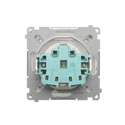 Simon Basic Gniazdo wtyczkowe Schuko do wersji IP44 z przesłonami 16A 250Vzaciski śrubowe klapka transparentna biały BMGSZ1BZ.01/11A KONTAKT (BMGSZ1BZ.01/11A)