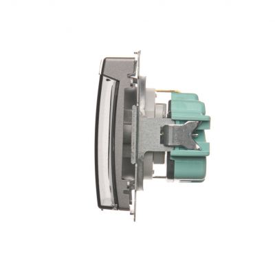 Simon Basic Gniazdo wtyczkowe Schuko do wersji IP44 z przesłonami 16A 250Vzaciski śrubowe stal inox. Klapka transparentna BMGSZ1BZ.01/21A KONTAKT (BMGSZ1BZ.01/21A)