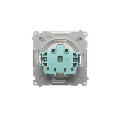 Simon Basic Gniazdo wtyczkowe Schuko do wersji IP44 z przesłonami 16A 250Vzaciski śrubowe srebrny mat. Klapka transparentna BMGSZ1BZ.01/43A KONTAKT (BMGSZ1BZ.01/43A)