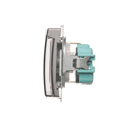 Simon Basic Gniazdo wtyczkowe Schuko do wersji IP44 16A 250Vzaciski śrubowe stal inox. Klapka transparentna BMGSZ1B.01/21A KONTAKT (BMGSZ1B.01/21A)