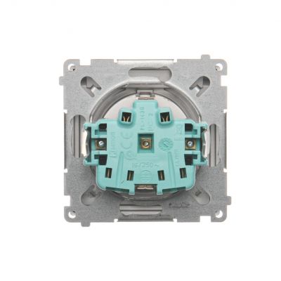 Simon Basic Gniazdo wtyczkowe Schuko do wersji IP44 16A 250Vzaciski śrubowe stal inox. Klapka transparentna BMGSZ1B.01/21A KONTAKT (BMGSZ1B.01/21A)