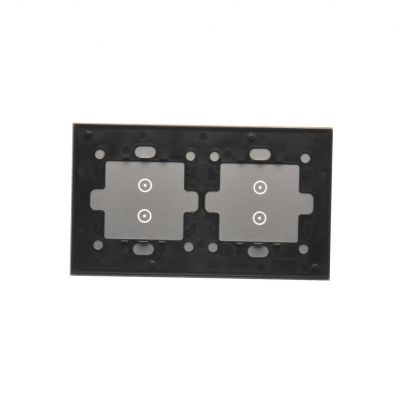 Simon 54 Touch Panel dotykowy S54 Touch 2 moduły 2 pola dotykowe pionowe + 2 pola dotykowe pionowe srebrna mgła DSTR233/71 KONTAKT (DSTR233/71)