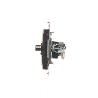Simon 54 Gniazdo antenowe typu F + RJ45 kat.6 czarny DASFRJ45.01/49 KONTAKT (DASFRJ45.01/49)