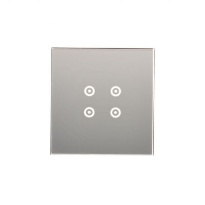 Simon 54 Touch Panel dotykowy S54 Touch 1 moduł 4 pola dotykowe srebrna mgła DSTR14/71 KONTAKT (DSTR14/71)