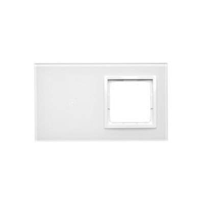 Simon 54 Touch Panel dotykowy S54 Touch 2 moduły 1 pole dotykowe + 1 otwór na osprzęt S54 biała perła DSTR210/70 KONTAKT (DSTR210/70)