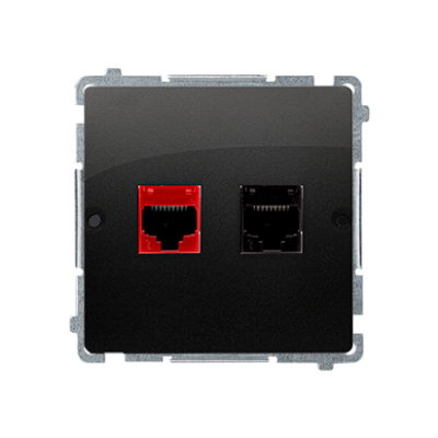 SIMON BASIC WMUM-0500x2-Y011 Gniazdo komputerowe RJ45 kat.5e + telefoniczne RJ12 (moduł). Montaż gni BM5T.02/49 KONTAKT (BM5T.02/49)