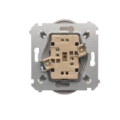 Simon 54 Nature Gniazdo wtyczkowe z uziemieniem z przesłonami podwójne do ramek NATURE 16A 250V zaciski śrubowe złoty mat DGZ2MZN.01/44 KONTAKT (DGZ2MZN.01/44)