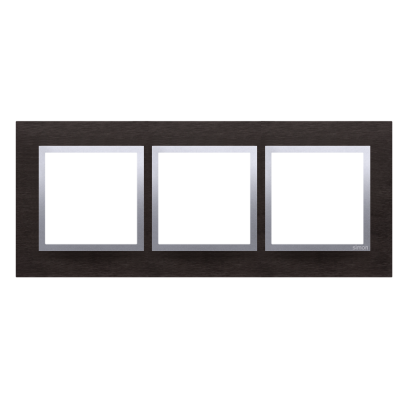 Simon 54 Nature Ramka 3-krotna Nature-Metal INOX YIN IP20/IP44* (*IP44-należy zastosować zestaw uszczelek DUN3) DRN3/78 KONTAKT (DRN3/78)
