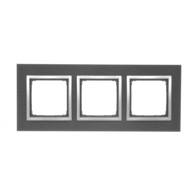 Simon 54 Nature Ramka 3-krotna Nature-Metal INOX YIN IP20/IP44* (*IP44-należy zastosować zestaw uszczelek DUN3) DRN3/78 KONTAKT (DRN3/78)