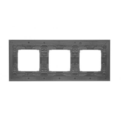 Simon 54 Nature Ramka 3-krotna Nature-Metal INOX YIN IP20/IP44* (*IP44-należy zastosować zestaw uszczelek DUN3) DRN3/78 KONTAKT (DRN3/78)