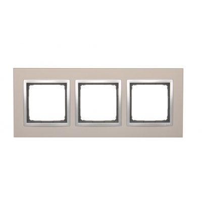 Simon 54 Nature Ramka 3-krotna Nature-Metal SATYNOWY BLASK IP20/IP44* (*IP44-należy zastosować zestaw uszczelek DUN3) DRN3/79 KONTAKT (DRN3/79)