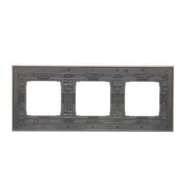 Simon 54 Nature Ramka 3-krotna Nature-Metal SATYNOWY BLASK IP20/IP44* (*IP44-należy zastosować zestaw uszczelek DUN3) DRN3/79 KONTAKT (DRN3/79)