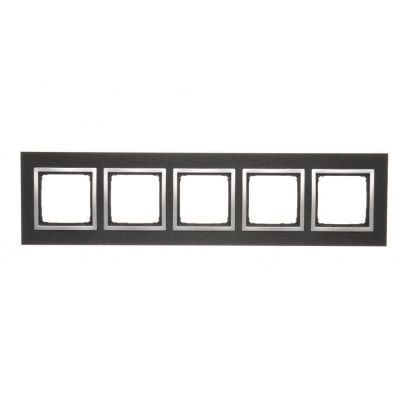 Simon 54 Nature Ramka 5-krotna Nature-Metal INOX YIN IP20/IP44* (*IP44-należy zastosować zestaw uszczelek DUN5) DRN5/78 KONTAKT (DRN5/78)