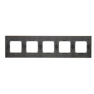 Simon 54 Nature Ramka 5-krotna Nature-Metal INOX YIN IP20/IP44* (*IP44-należy zastosować zestaw uszczelek DUN5) DRN5/78 KONTAKT (DRN5/78)