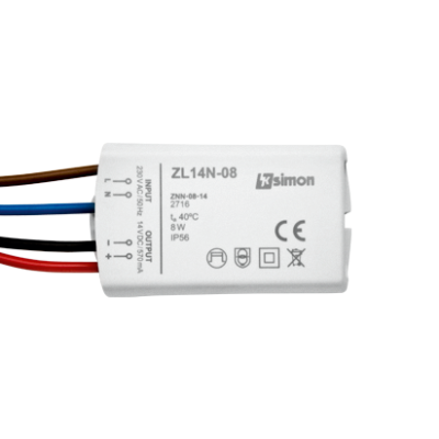 Simon 54 Zasilacz LED natynkowy 14V DC 8W ZL14N-08 KONTAKT (ZL14N-08)