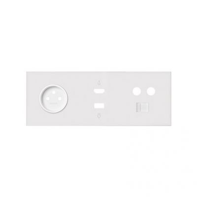 Simon 100 Panel 3-krotny: 1 gniazdo + 1 HDMI + 1 USB + 1 TV + 1 RJ45 biały mat 10020317-230 KONTAKT (10020317-230)