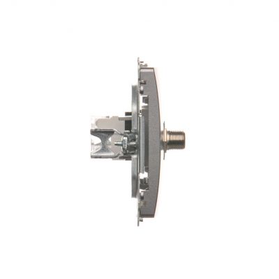Simon Basic Gniazdo antenowe typu "F" + RJ45 kat.6 stal inox BMAFRJ45.01/21 KONTAKT (BMAFRJ45.01/21)