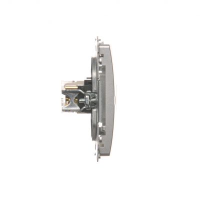 Simon Basic Gniazdo HDMI + RJ45 kat.6. srebrny mat BMGHRJ45.01/43 KONTAKT (BMGHRJ45.01/43)