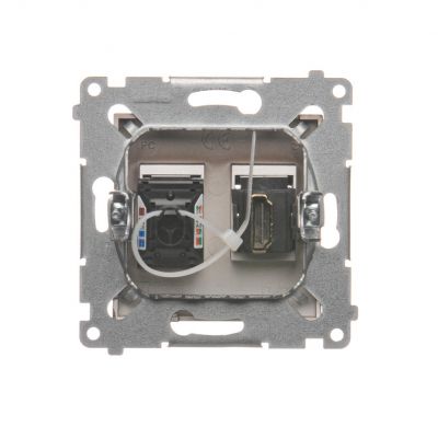 Simon 54 Gniazdo HDMI + RJ45 kat.6. brąz mat DGHRJ45.01/46 KONTAKT (DGHRJ45.01/46)