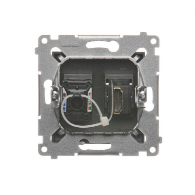 Simon 54 Gniazdo HDMI + RJ45 kat.6. antracyt DGHRJ45.01/48 KONTAKT (DGHRJ45.01/48)