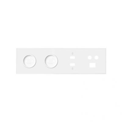 Simon 100 Panel 4-krotny: 2 gniazda + HDMI + USB + TV/SAT+ RJ45 biały mat 10020406-230 KONTAKT (10020406-230)