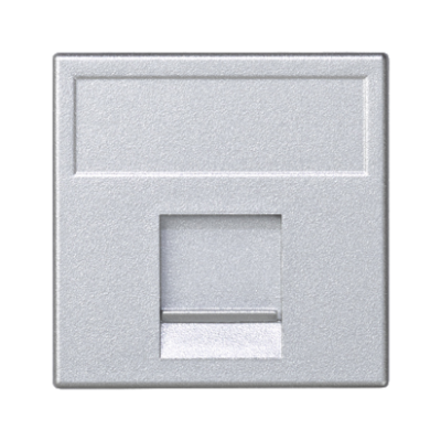 Simon Connect Płytka K45 1x RJ z osłoną uniwersalna aluminium K76/8 KONTAKT (K76/8)