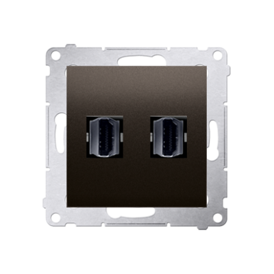 Simon 54 Gniazdo HDMI podwójne brąz mat DGHDMI2.01/46 KONTAKT (DGHDMI2.01/46)