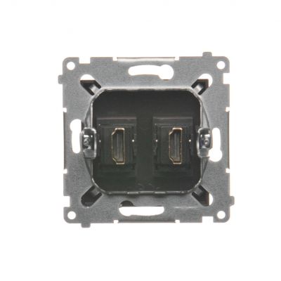 Simon 54 Gniazdo HDMI podwójne brąz mat DGHDMI2.01/46 KONTAKT (DGHDMI2.01/46)