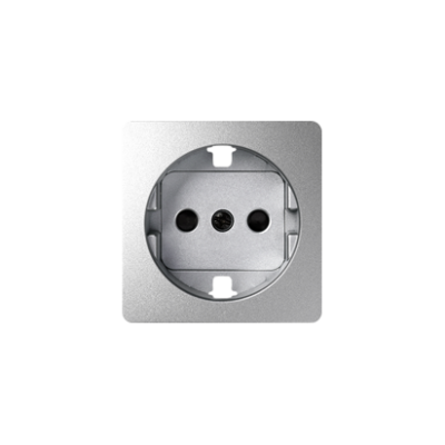 Simon 82 Pokrywa gniazda pojedynczego Schuko z przesłonami aluminium 82041-93 KONTAKT (82041-93)