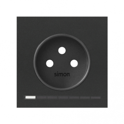 Simon 100 Pokrywa iO gniazda z uziemieniem czarny mat 10002042-238 KONTAKT (10002042-238)