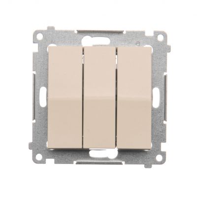 Simon 54 Przycisk potrójny 10A 250V szybkozłączka kremowy DP31.01/41 KONTAKT (DP31.01/41)